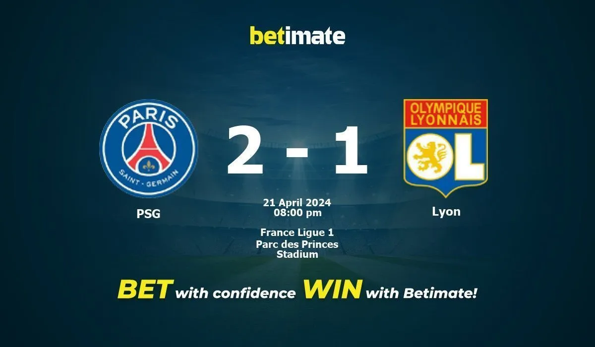 PSG vs Lyon: Lyon Stuns PSG with 2-1 Victory at Parc des Princes